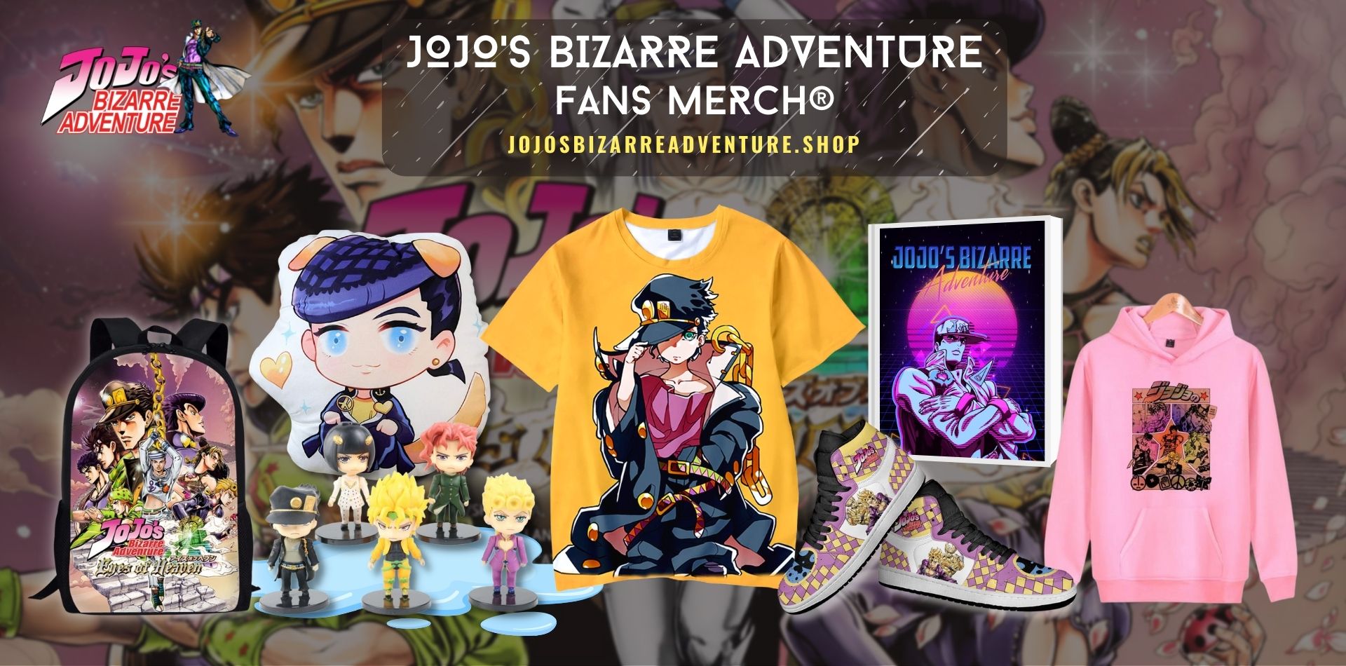 JoJos Bizarre Adventure Shop Web Banner - JoJo's Bizarre Adventure Shop