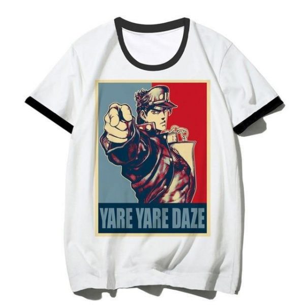JoJo's Bizarre Adventure  Jotaro Kujo Yare Yare Daze T-Shirt JS1111 S Official JOJO Merch