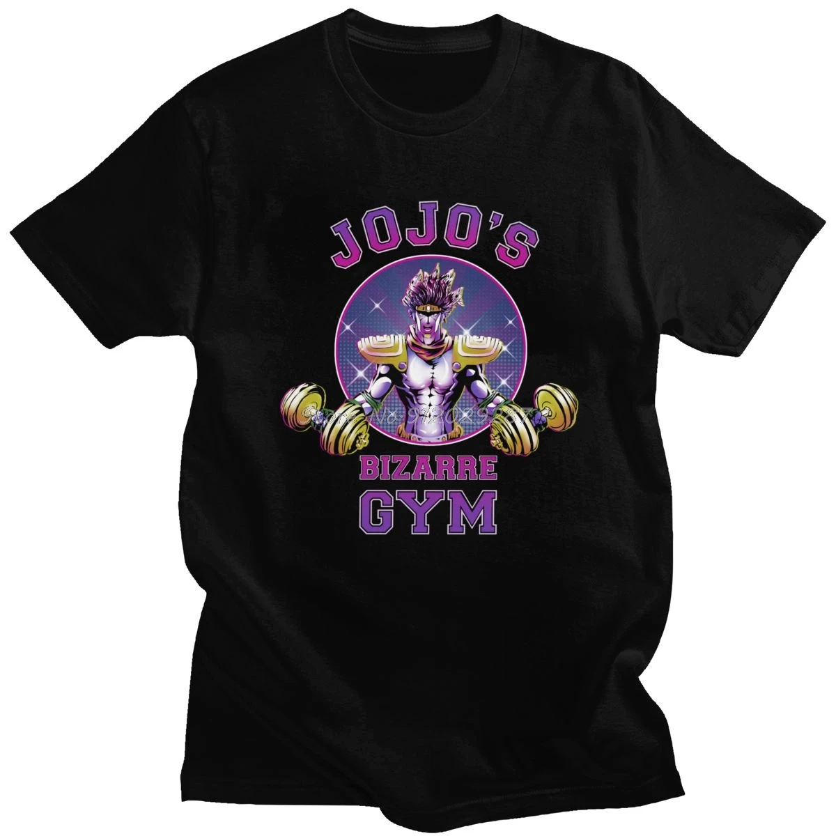 Funny Men s Jotaro Kujo Gym T Shirt Short Sleeve Cotton Graphic T Shirts Jojo Bizarre - JoJo's Bizarre Adventure Shop